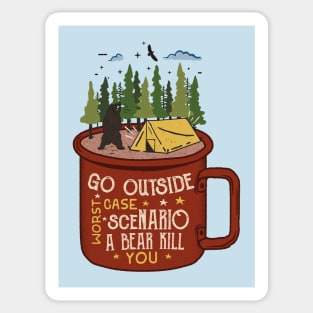 Mug camp bear Sticker